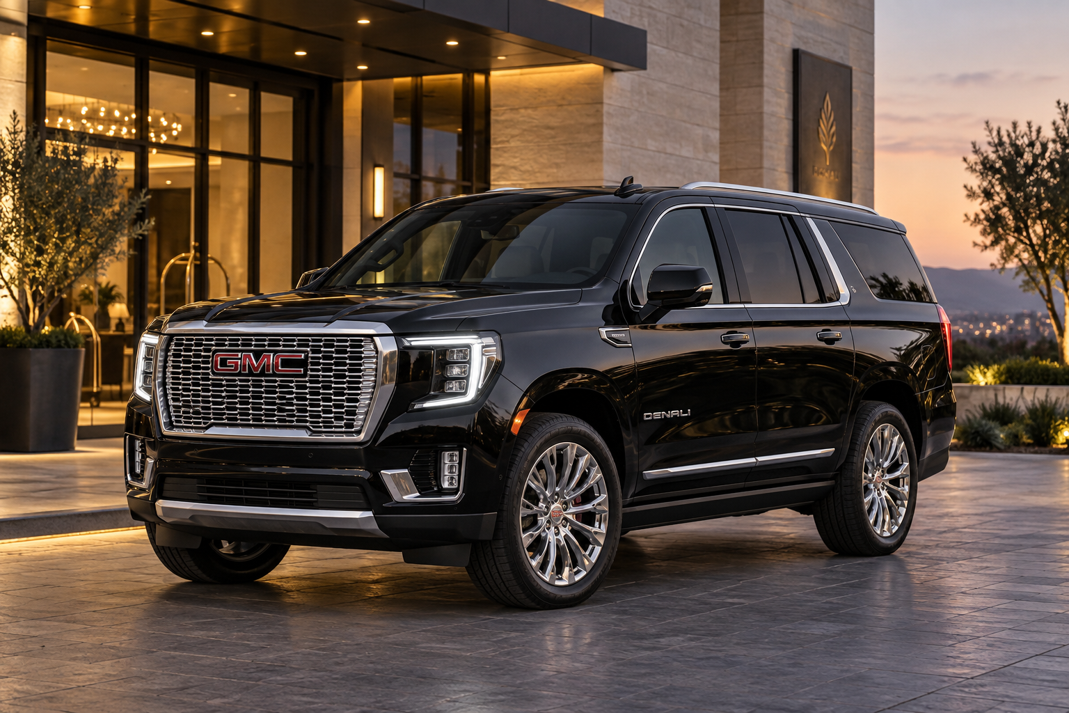 Black luxury GMC SUV